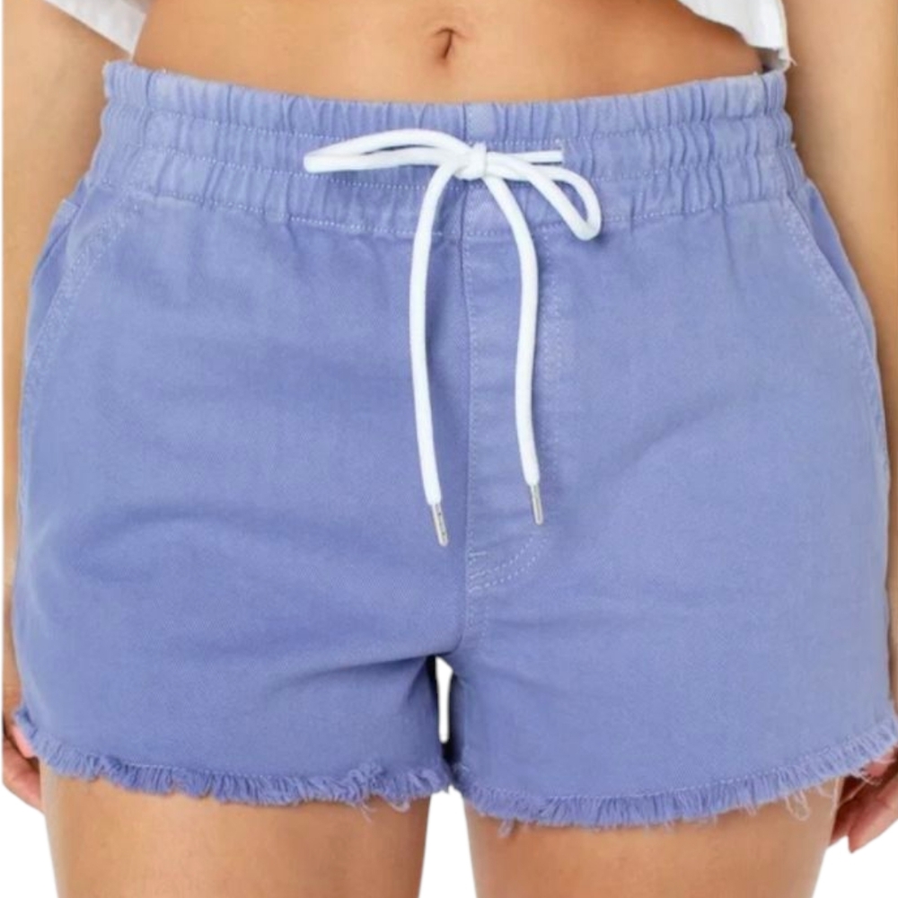 Celebrity Pink Lavender High Rise Drawstring Denim Shorts Size XL
